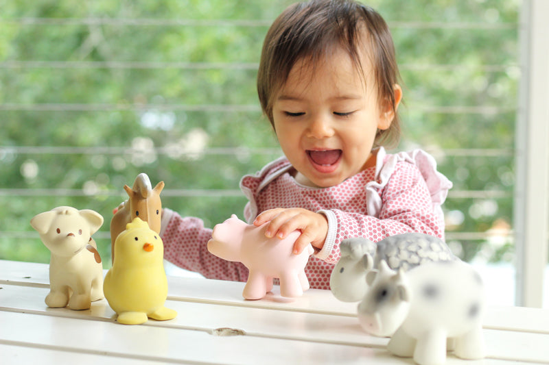 Tikiri My First Farm Animals Natural Rubber Toys - Image 2