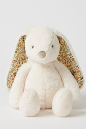Jiggle & Giggle 35cm Bunny Plush Toy - White Floral