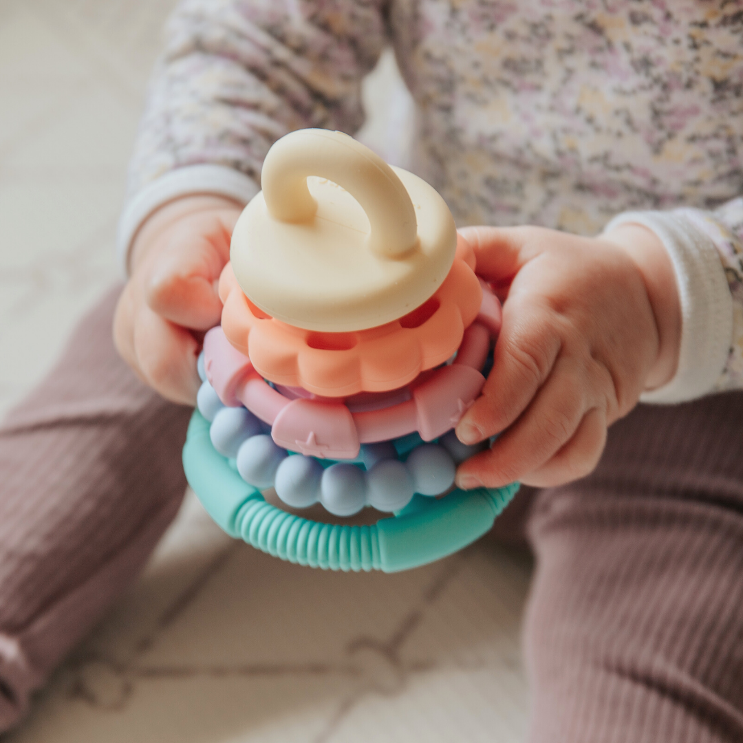 Jellystone Stacker & Teether Toy - Rainbow Pastel - Image 3