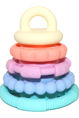 Jellystone Stacker & Teether Toy - Rainbow Pastel