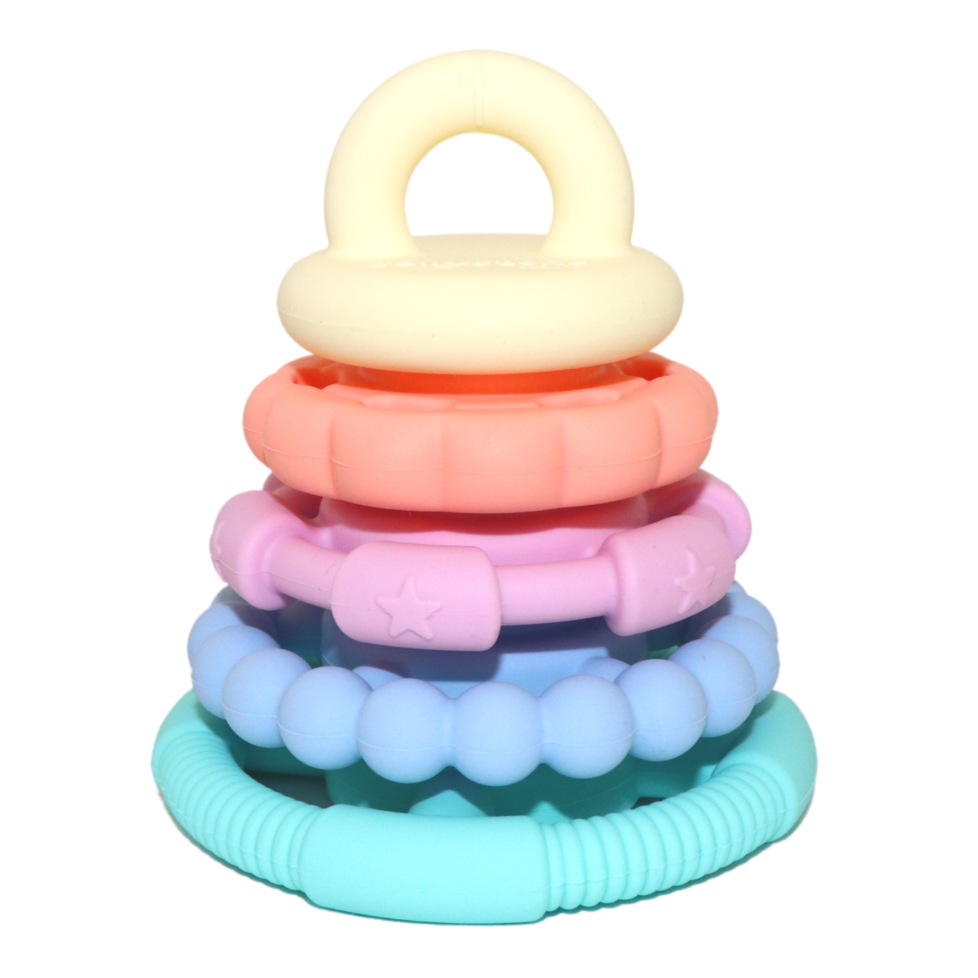 Jellystone Stacker & Teether Toy - Rainbow Pastel
