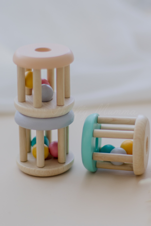 Two Tone Wooden Shaker Rattle