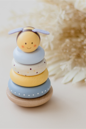 Wooden Ring Stacker Toy - Bee
